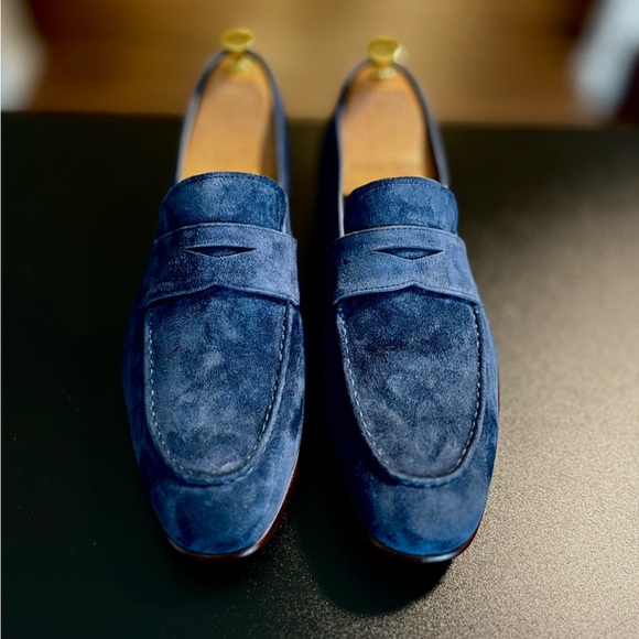 IHOS Other - Size 44 handmade made blue suede loafers